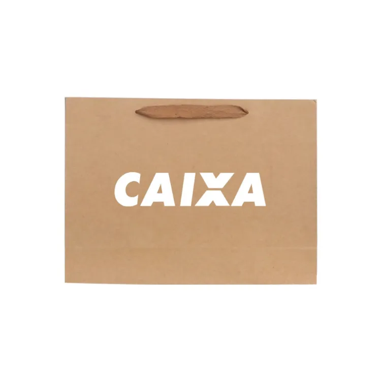 Picture of Medium Crosswise Paper Bag with Fabric Flat Handle(270 x 200 x 80mm)