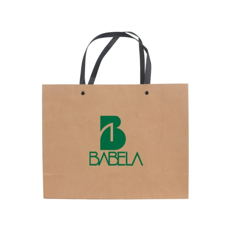 Picture of Medium Crosswise Paper Bag with Knitted Handle(320 x 250 x 110mm)