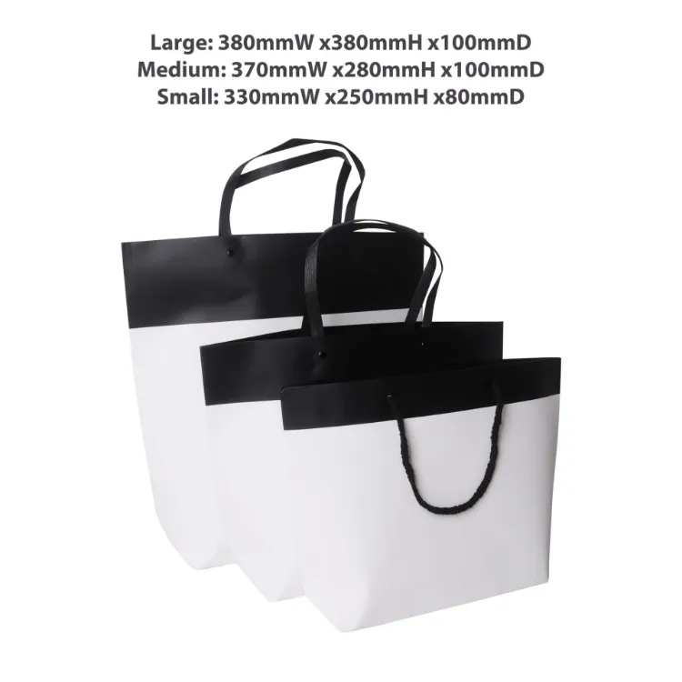 Picture of Large Black&White Boutique Paper Bag(380 x 380 x 100mm)