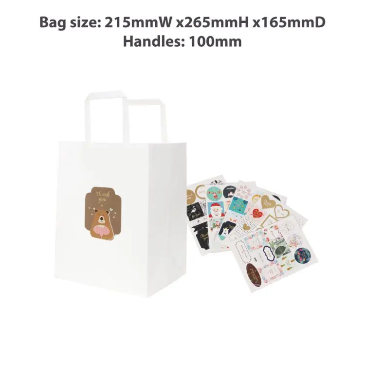 Picture of Flat Handle Kraft Paper Bag(215x265x165mm)