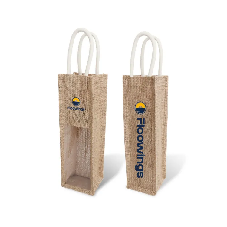 Picture of Jute Wine Carrier with Window