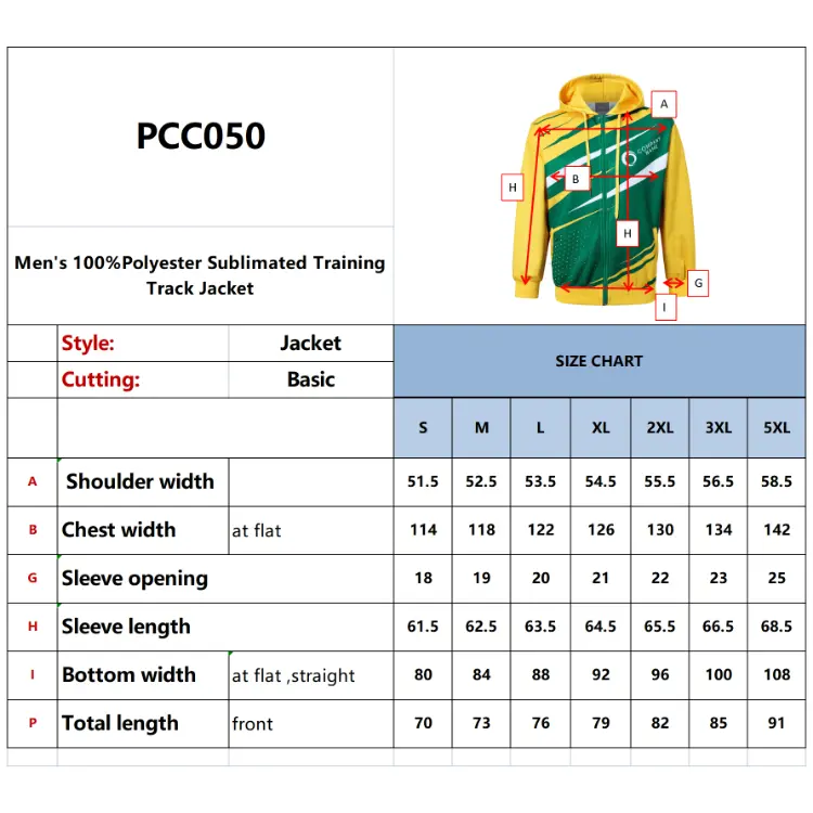 Picture of Men's Polyester Sublimated Training Track Jacket