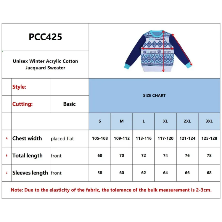 Picture of Unisex Winter Acrylic Cotton Jacquard Sweater