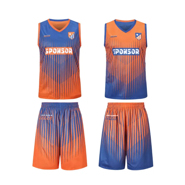 Picture of Unisex Adults 100% Polyester Sublimated Reversible Basketball Shorts