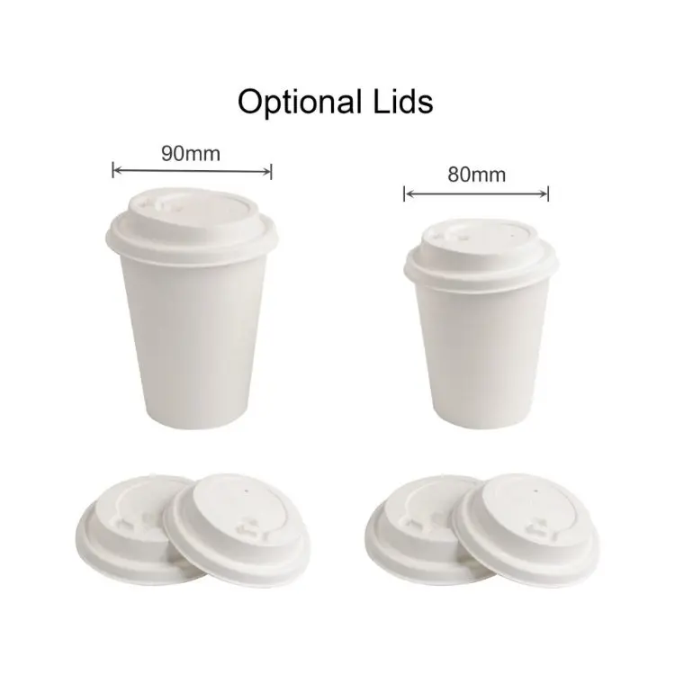 Picture of PLA Single Wall Compostable Paper Cups with Cup Sleeve