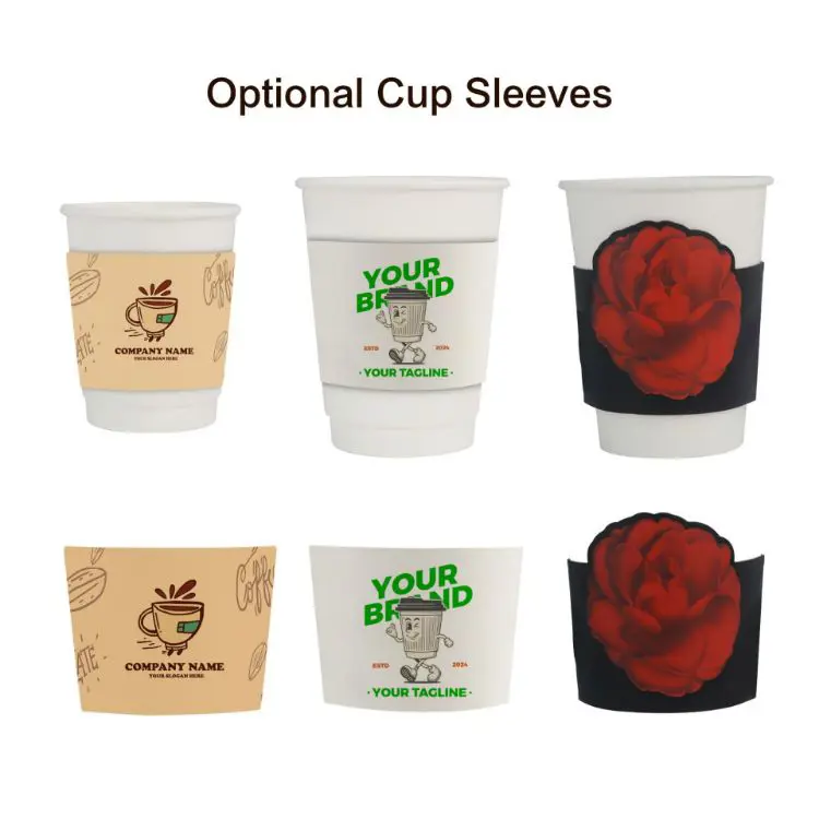 Picture of PLA Double Wall Compostable Paper Cups
