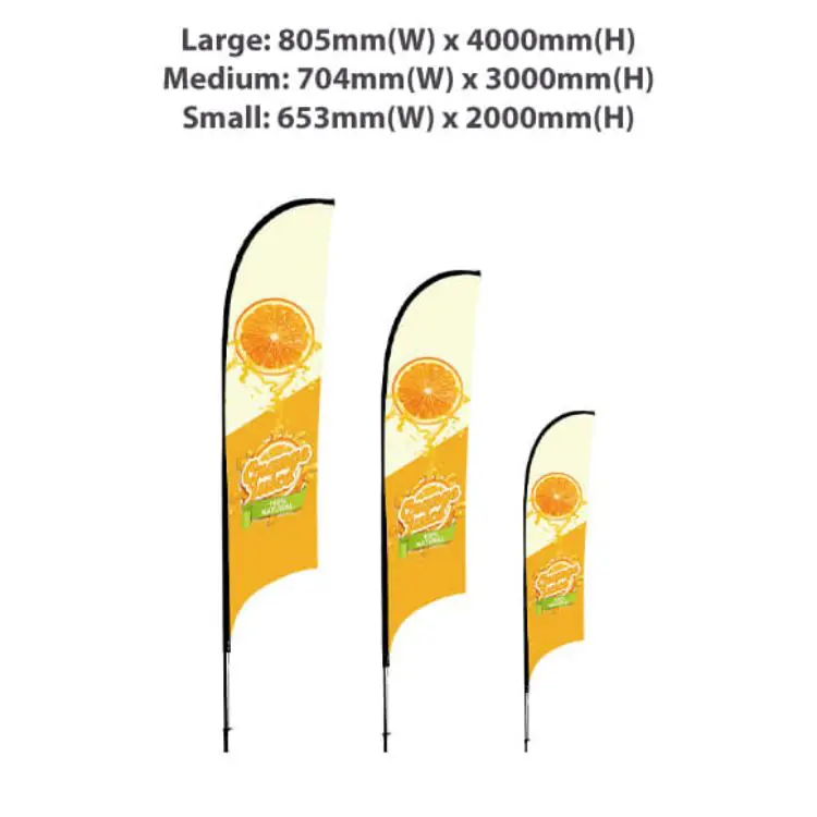 Picture of Small(65.3*200cm) Concave Feather Banners 9ft