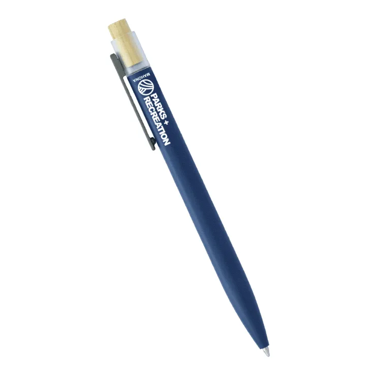 Picture of Recycled Aluminium Pen w/ Bamboo Clicker
