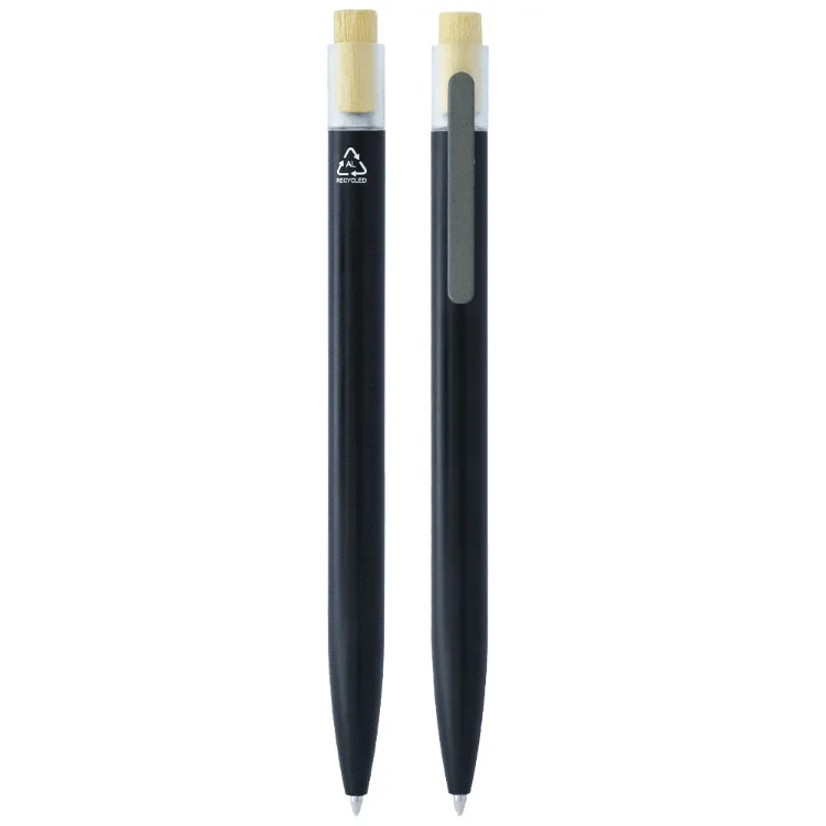 Picture of Recycled Aluminium Pen w/ Bamboo Clicker