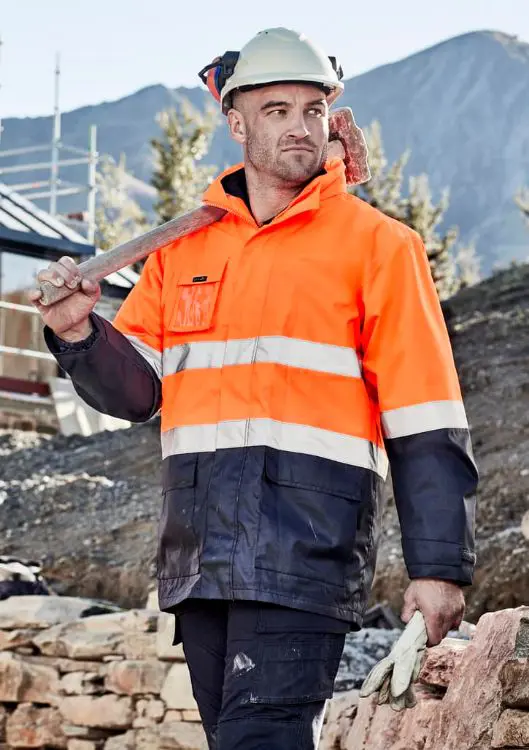 Picture of Mens Hi Vis Basic 4 In 1 Waterproof Jacket