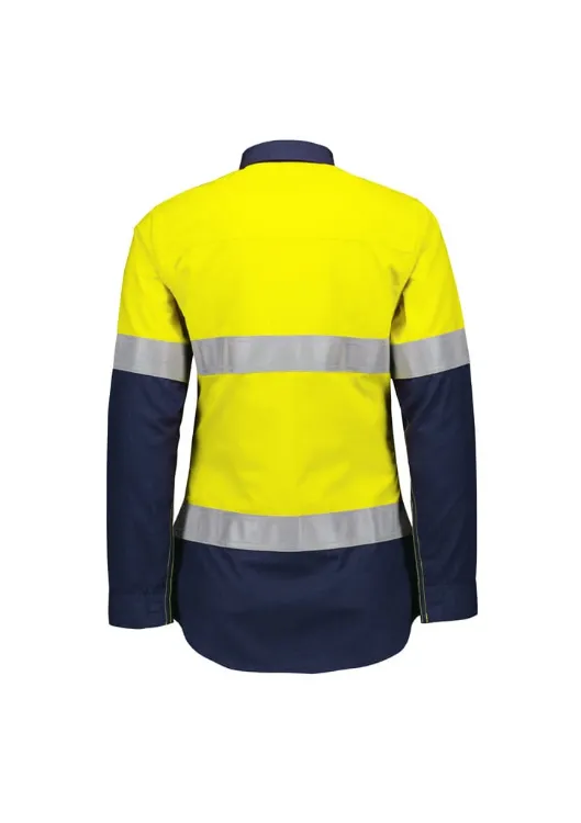 Picture of Womens Orange Flame Lightweight Ripstop Taped Shirt