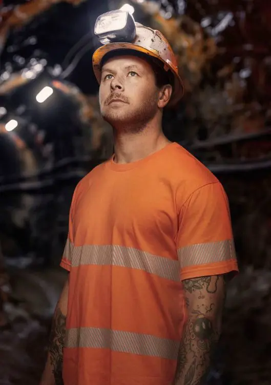 Picture of Mens Hi Vis Segmented Tape Cotton Tee Shirt