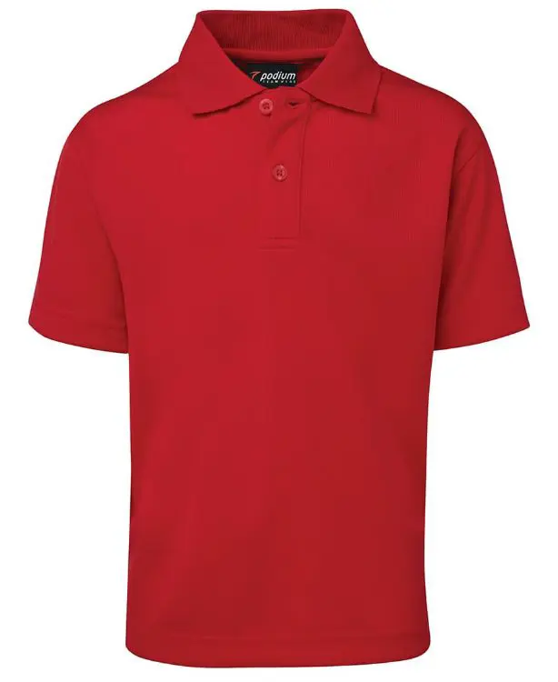 Picture of Podium Kids S/S Poly Polo White