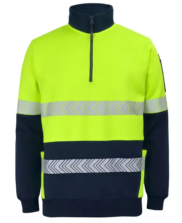 Picture of JB's Hv 330 G 1/2 Zip Segmented Tape Fleece Orange/Navy