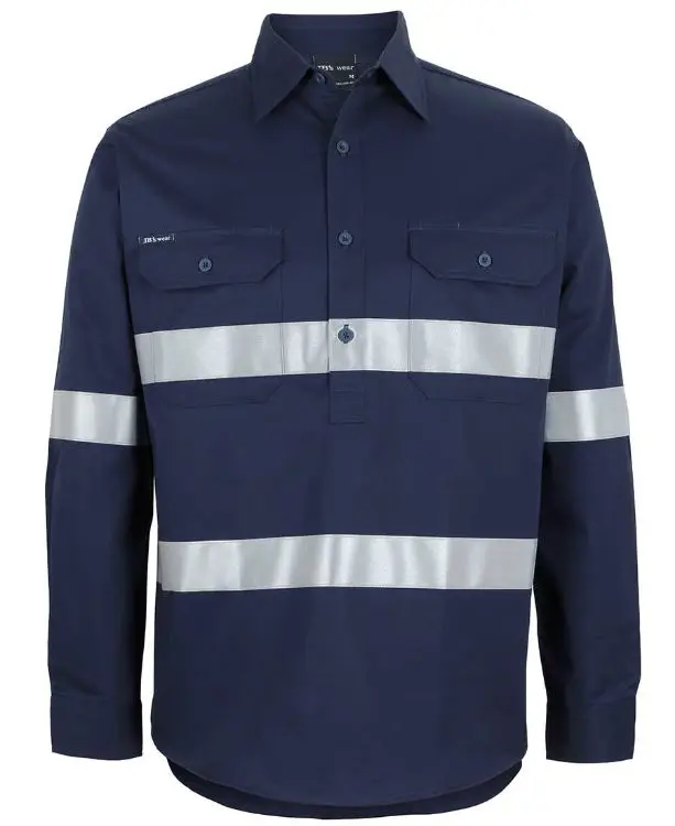 Picture of JB's Close Front L/S 150 G W/Shirt Reflective Tape Navy