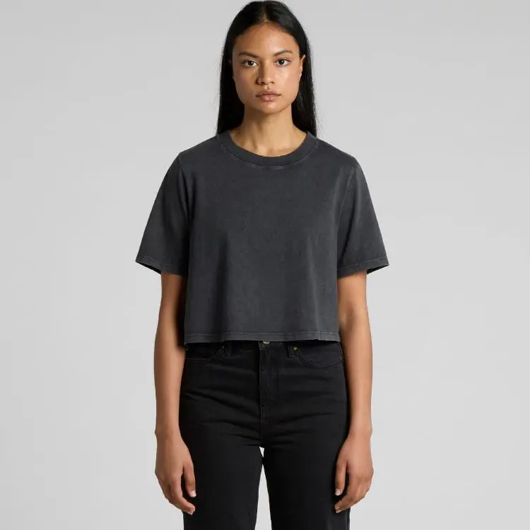 Picture of Wo's Stone Wash Heavy Crop Tee
