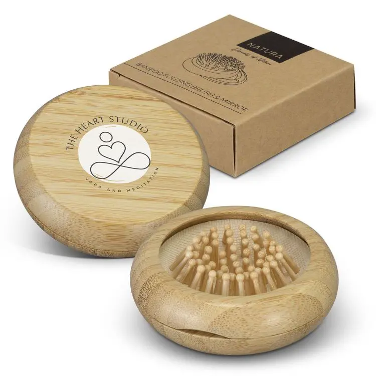 Picture of NATURA Bamboo Brush and Mirror