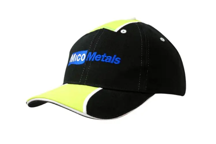 Picture of Brushed Heavy Cotton Cap with Fabric Inserts on Crown & Peak Top