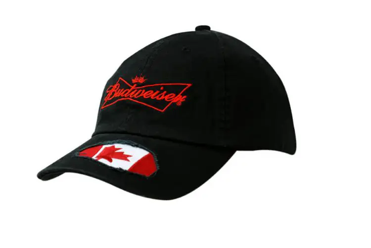 Picture of Washed Chino Twill Cap with Frayed Applique on Peak