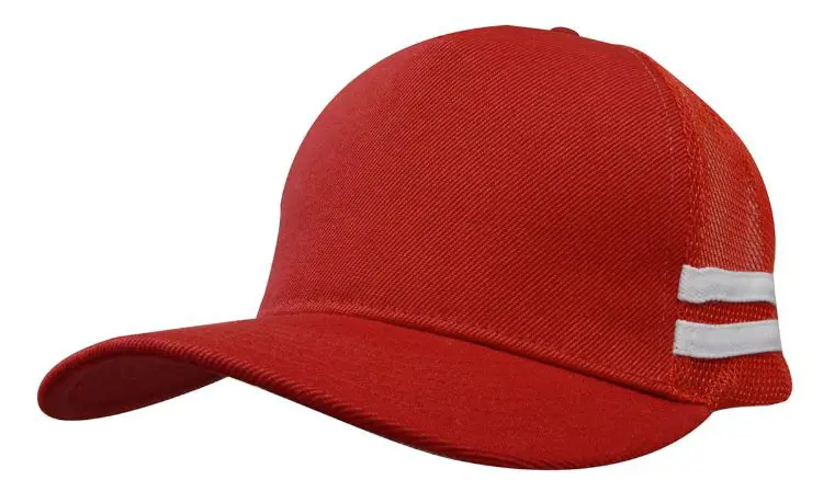 Picture of American Premium Twill/Mesh Deep Fit Trucker Cap with Stripes